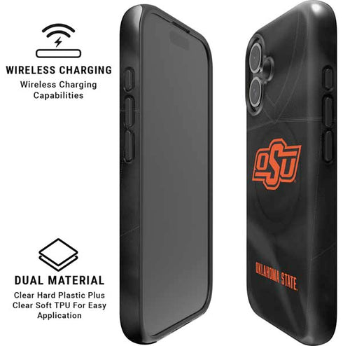 Oklahoma State University Black Jersey iPhone 16 Plus Magsafe Impact Case